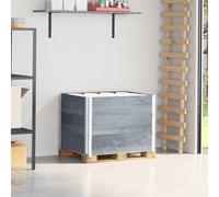 vidaXL Colliers de palette 3 pcs gris 80x60 cm bois de pin solide