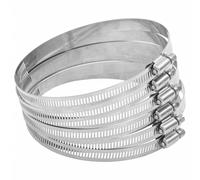 vidaXL Colliers de serrage pour tuyau 91-140 mm acier inoxydable 304, 6 pièces