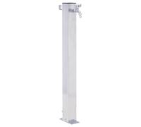 vidaXL Colonne à eau de jardin 100 cm Acier inoxydable Carrée Base stable
