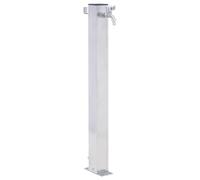 vidaXL Colonne à eau de jardin 40 cm – Acier inoxydable carré – Robinet sur pied