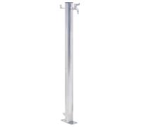 vidaXL Colonne d'eau de jardin 60 cm en acier inoxydable ronde