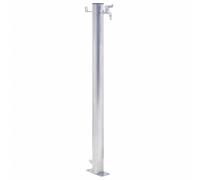 vidaXL Colonne à eau de jardin 80 cm acier inoxydable rond
