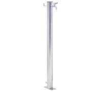 vidaXL Colonne à eau de jardin – Acier inoxydable, base stable, crochet pratique, polyvalente