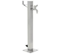 Vidaxl Colonne À Eau De Jardin Carrée Acier Inoxydable 65 Cm Gris