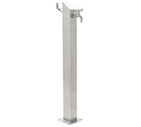 vidaXL Colonne à eau de jardin carrée Acier inoxydable 95 cm