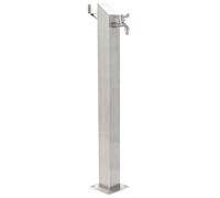 vidaXL Colonne à eau de jardin carrée Acier inoxydable 95 cm Système d'arrosage