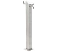 vidaXL Colonne à eau de jardin carrée Acier inoxydable 95 cm Système d'arrosage