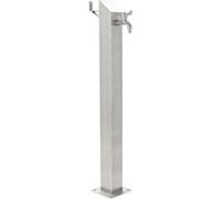 vidaXL Colonne à eau de jardin carrée Acier inoxydable 95 cm Système d'arrosage