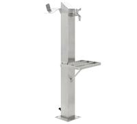 vidaXL Colonne à Eau de Jardin Carrée Acier Inoxydable 95cm Arrosage de Jardin