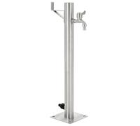 vidaXL Colonne à eau de jardin ronde Acier inoxydable 65 cm