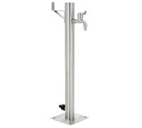 vidaXL Colonne à eau de jardin ronde Acier inoxydable 65 cm