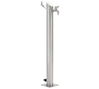 Colonne à eau de jardin ronde en acier inoxydable VIDAXL - 95 cm - Gris