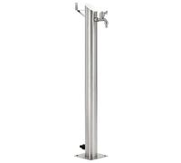 vidaXL Colonne à Eau de Jardin Ronde Acier Inoxydable 95 cm Système d'Arrosage