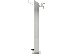 vidaXL Colonne d'eau de jardin Acier inoxydable Carré 95 cm