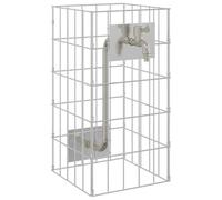 vidaXL Colonne Gabion avec Robinet 50x25x25 cm Acier Inoxydable