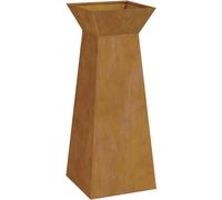 vidaXL Colonne planteur 2 pcs argent 40 x 40 x 100 cm acier