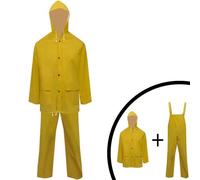 vidaXL Combinaison de pluie 2 pcs imperméable résistant à capuche XL