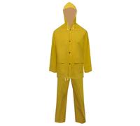 Vidaxl Combinaison De Pluie 2 Pcs Imperméable Résistante À Capuche M