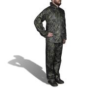 vidaXL Combinaison de pluie avec capuche 2 pièces Bleu marine L Vert M G