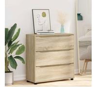 VIDAXL Commode 1 tiroir Chêne Sonoma 80 x 31 x 81 cm - Cabinet de rangement chambre