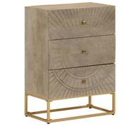 Vidaxl Commode 55x30x76 Cm Bois Massif De Manguier Et Fer Multicolore