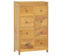 vidaXL Commode 55x30x90 cm Bois massif de teck Marron