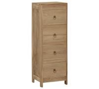vidaXL Commode Armoire de Rangement Meuble de Rangement Armoire Latérale avec Tiroirs Salon Maison Intérieur 30x30x90 cm Bois Massif de Teck