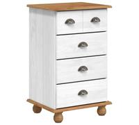 vidaXL Commode à tiroirs Blanc 45.8 x 40 x 79 cm Pin massif