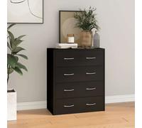 vidaXL Commode avec 4 tiroirs 60×30,5×71 cm Noir