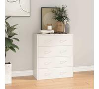 vidaXL Commode avec 4 tiroirs 60x30,5x71 cm blanc brillant