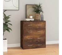 vidaXL Commode avec 4 tiroirs 60x30,5x71 cm chêne fumé