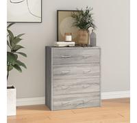 vidaXL Commode avec 4 tiroirs 60x30,5x71 cm Gris Sonoma