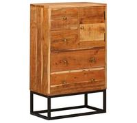 vidaXL Commode avec porte Naturel 55 x 30 x 90 cm Bois d'Acacia Massif 4104616