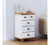 vidaXL Commode à tiroirs Blanc 45.8 x 40 x 79 cm Pin massif