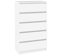 vidaXL Commode Blanc 60x36x103 cm Bois d'ingénierie