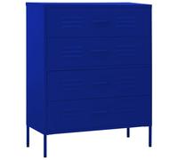 Vidaxl Commode Bleu Marine 80x35x101,5 Cm Acier Multicolore