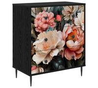vidaXL Commode BORNE Imprimé Pivoine légère 66 x 36,5 x 76 cm, Commode rectangulaire Moderne, Solution de Rangement stylée pour Chambre et Salon, Organisateur en Bois