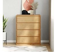 vidaXL Commode, Buffet avec 4 Tiroirs, Armoire de Rangement, Meuble de Salon Salle de Séjour Intérieur, Moderne, Chêne Bois 377595