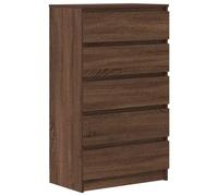 Commode Chêne marron 60x36x103 cm Bois d'ingénierie