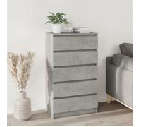 vidaXL Commode, Buffet avec 5 Tiroirs, Armoire de Rangement, Meuble de Salle de Séjour Chambre à Coucher, Moderne, Gris 823020