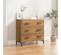 vidaXL Commode, Buffet avec Tiroirs, Armoire de Rangement, Meuble de Salon Salle de Séjour Intérieur, Industriel, Bois de Pin Massif Bois G