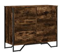 vidaXL Commode chêne fumé 91x35,5x74,5 cm Bois d'ingénierie