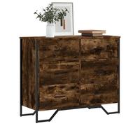 vidaXL Commode chêne fumé 91x35,5x74,5 cm bois d'ingénierie 3295304