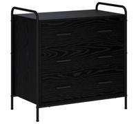 vidaXL Commode chêne noir 70 x 39,5 x 71 cm Bois d'ingénierie