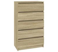 Vidaxl Commode Chêne Sonoma 60x36x103 Cm Bois D'ingénierie Marron