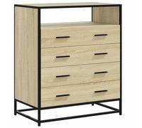 vidaXL Commode Sonoma chêne – Bois d'ingénierie 70×41×83,5 cm – Marron