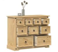 vidaXL Commode Corona 101x45x82 cm en bois massif de pin à tiroirs
