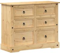 Commode Corona 110x43x91 cm bois massif de pin commode à tiroirs vidaXL