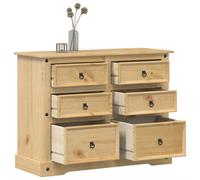 Vidaxl Commode Corona 112x48x91 Cm Bois Massif De Pin Marron