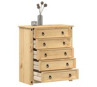 Vidaxl Commode Corona 80x40x89 Cm Bois Massif De Pin Marron